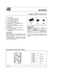 Datasheet M74HC02 manufacturer STMicroelectronics